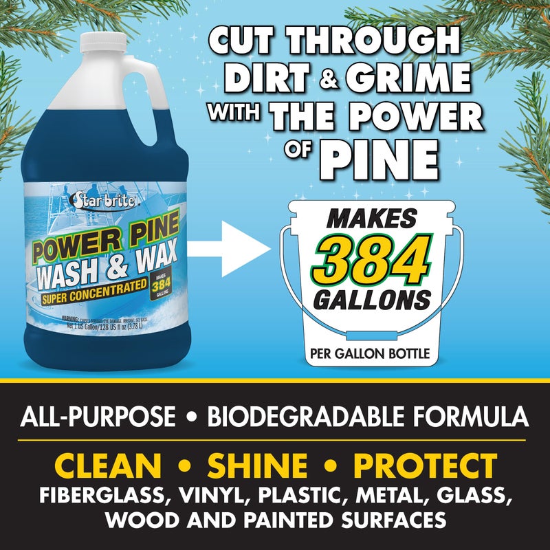 STAR BRITE Power Pine Boat Wash & Wax Super Concentrate - Makes 384 Gallons - 1 GAL (094700N) - Image 3